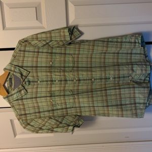 Toad&Co Men's Button Up Shirt Sleeve Small Green